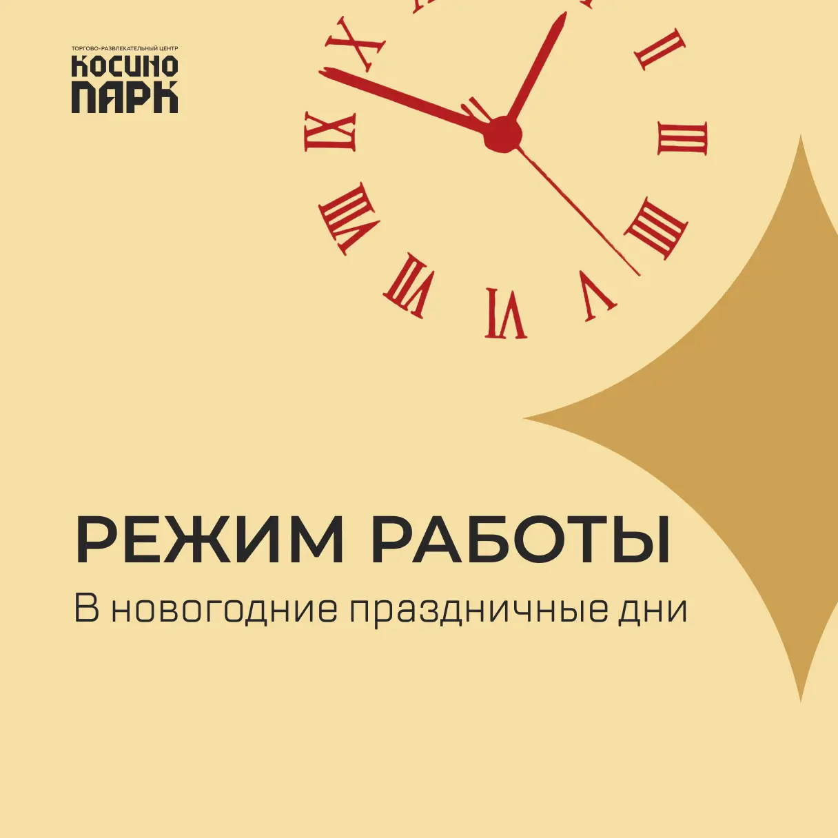 График работы в дни новогодних праздников!